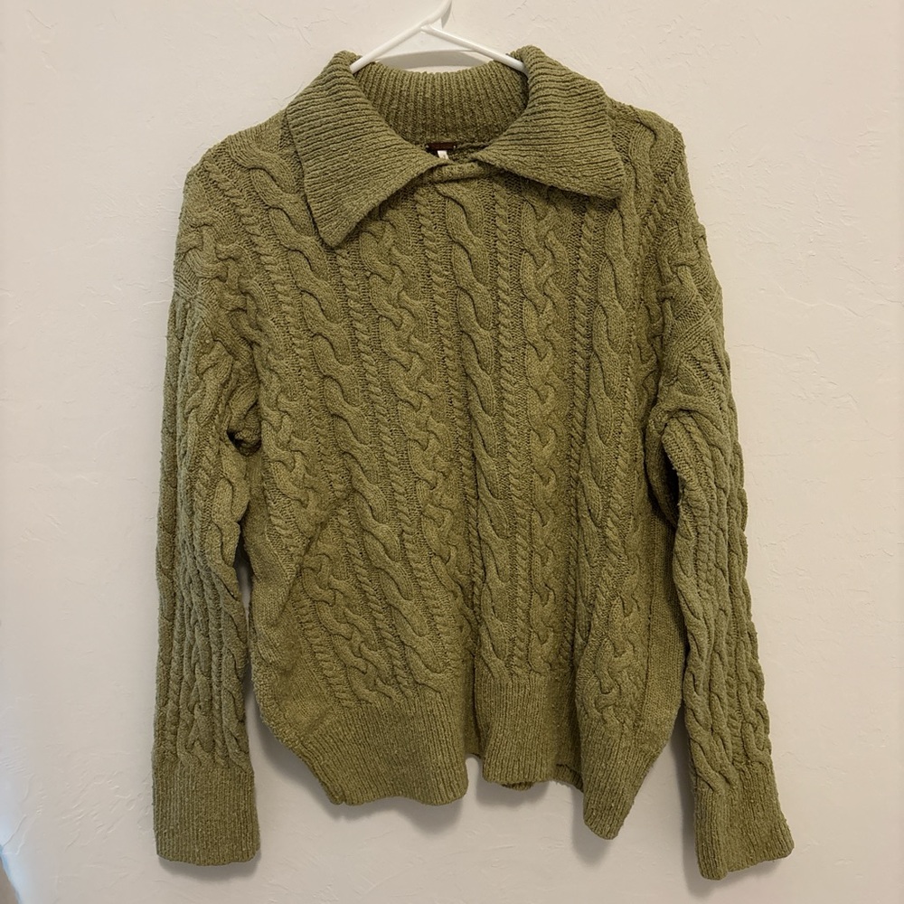 Free People Every Cloud Collared Sweater Size XS